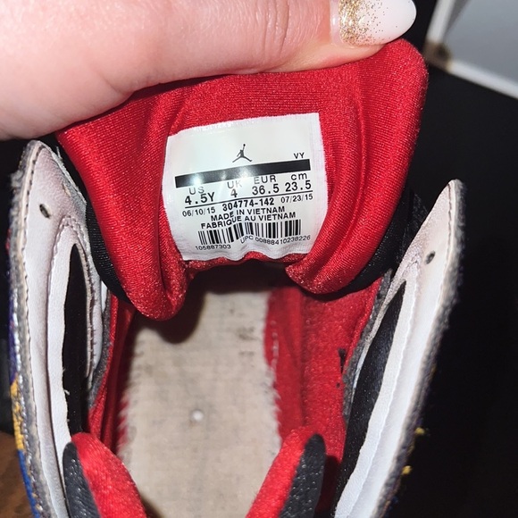 Nike Air Jordan Retro 7 “Nothing But Net” Ugly Sweater Sneakers | Youth Size 4.5 - Picture 9 of 9